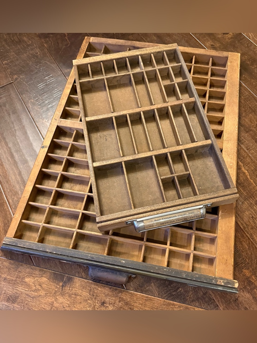 2 Vintage Letterpress Trays